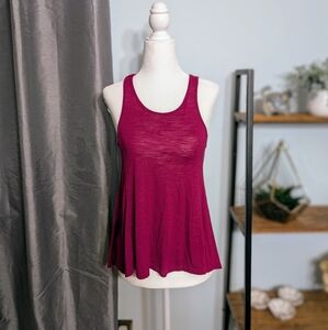 American Eagle Pink Racerback Tank Top Size Small | Zip Back Flowy Sleeveless